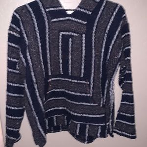 Blue/ grey fleece hoodie